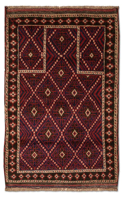 Baluch tapijt - 127 x 85 cm - veelkleurig