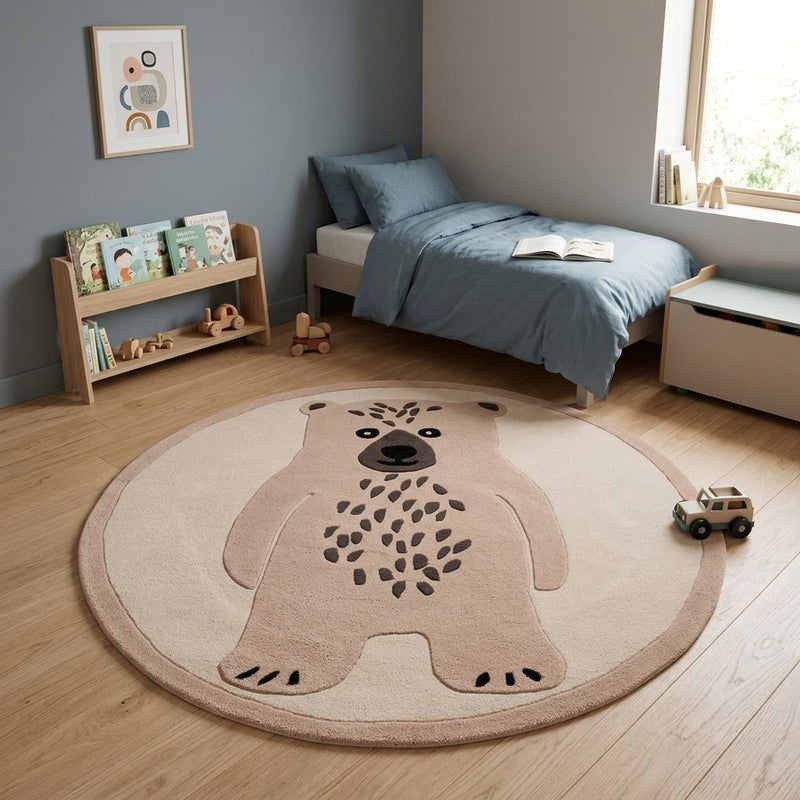Kinderteppich Eisbär rund