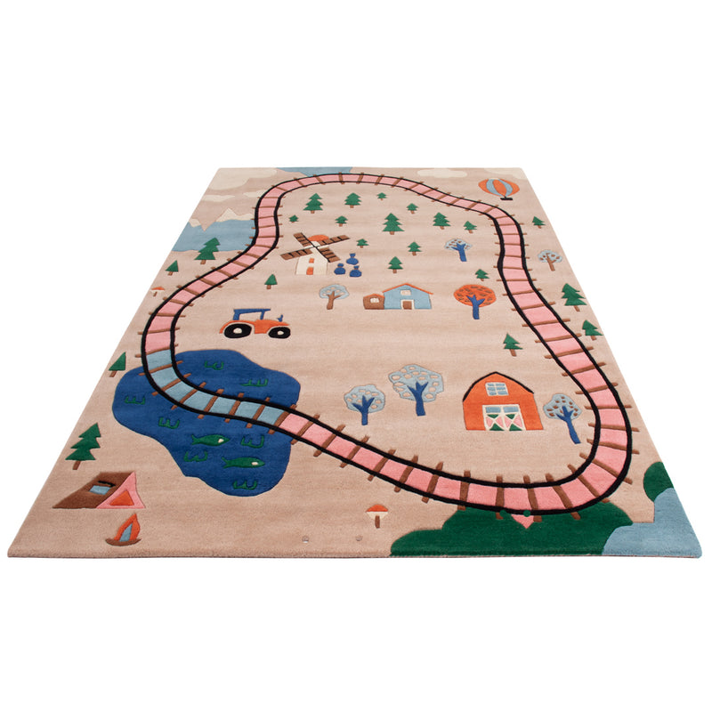 Kinderteppich Eisenbahn
