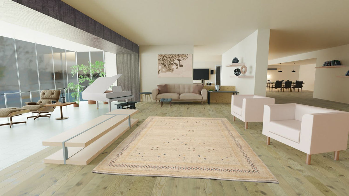 Gabbeh Tapijt - Loribaft Perzisch - 250 x 200 cm - beige