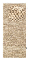 Wollen tapijt Mosaik - Wollen tapijt - Loper / Beige / 80 x 200 cm Loper