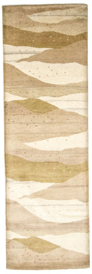 Loper Gabbeh tapijt - Indus - 240 x 80 cm - beige