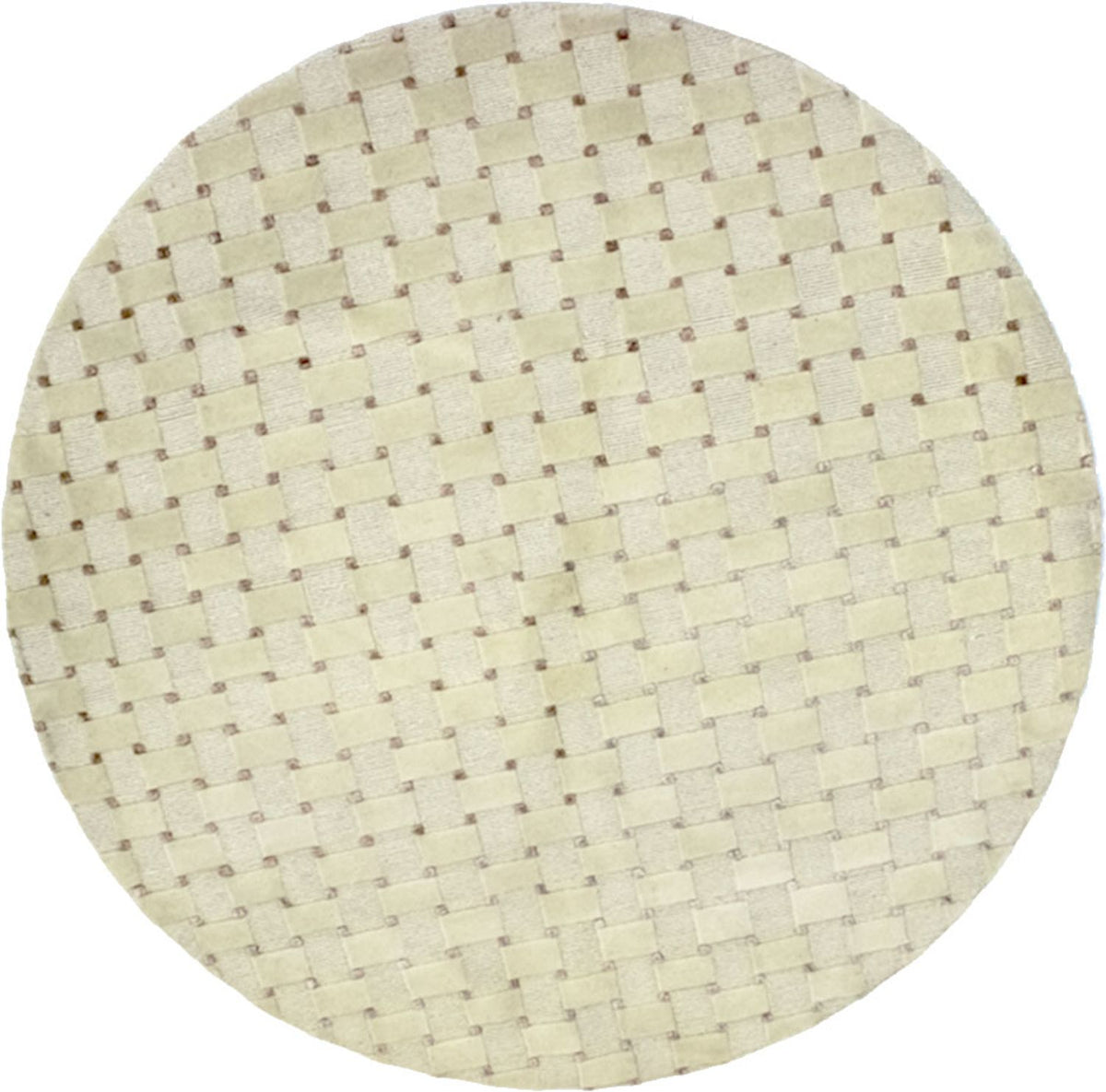 Nepal tapijt rond  - 150 x 150 cm - beige