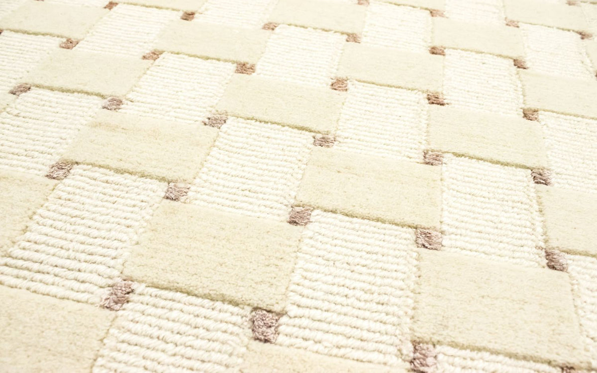 Nepal tapijt rond  - 150 x 150 cm - beige