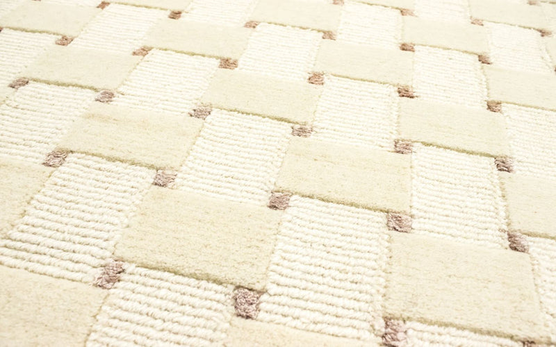 Nepal tapijt rond  - 150 x 150 cm - beige