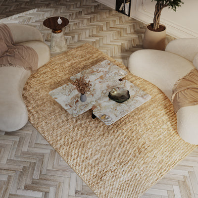 Wollen tapijt - Viltbal - Mosaik - rond