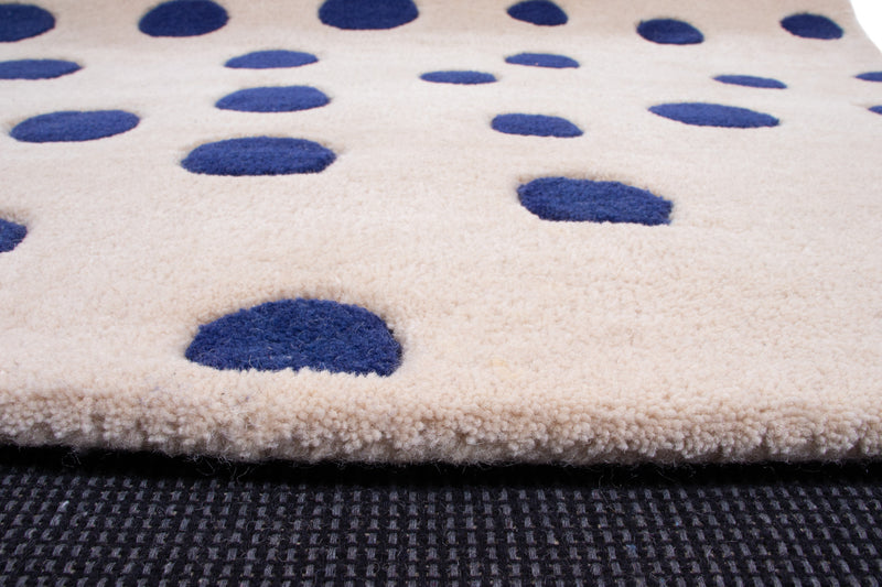 Ground White Wollen Tapijt