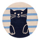 Kinderteppich Katze rund