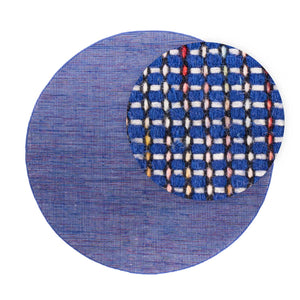 Kelim tapijt - Trendy rond  - 200 x 200 cm - blauw