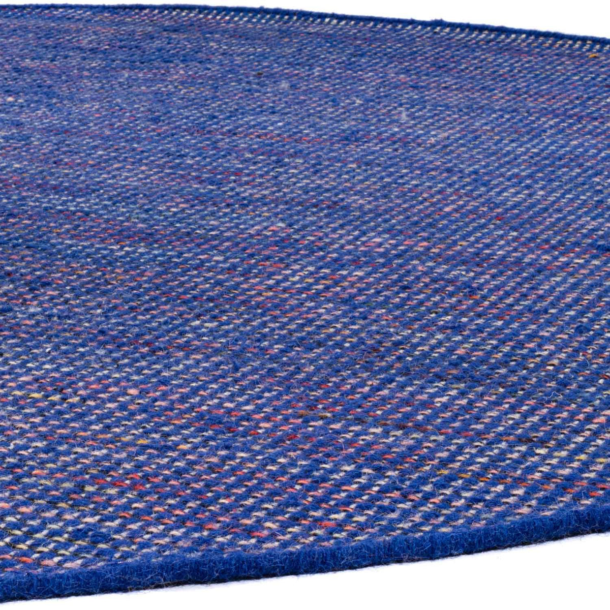 Kelim tapijt - Trendy rond  - 200 x 200 cm - blauw