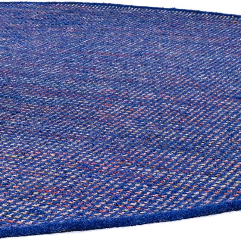 Kelim tapijt - Trendy rond  - 200 x 200 cm - blauw