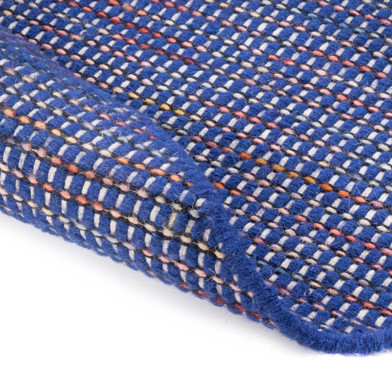 Kelim tapijt - Trendy rond  - 200 x 200 cm - blauw