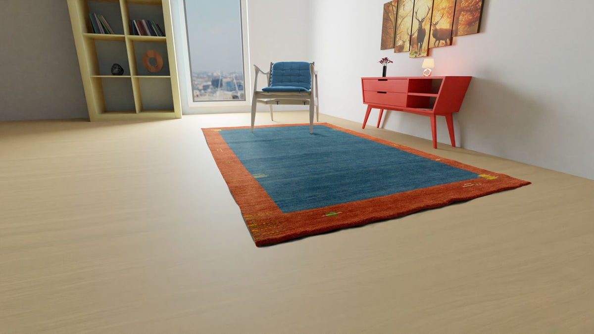 Gabbeh tapijt - Indus - 180 x 120 cm - blauw