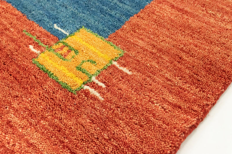 Loper Gabbeh tapijt - Indus - 200 x 80 cm - blauw