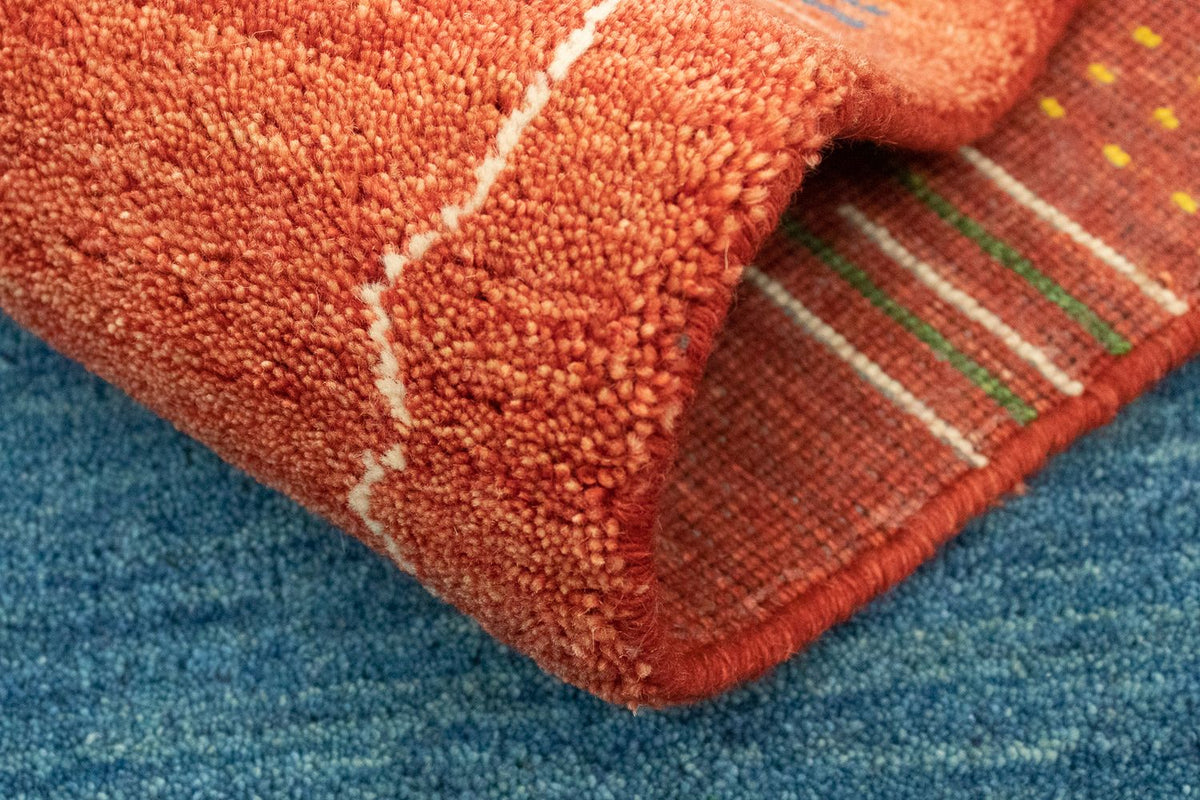 Loper Gabbeh tapijt - Indus - 200 x 80 cm - blauw