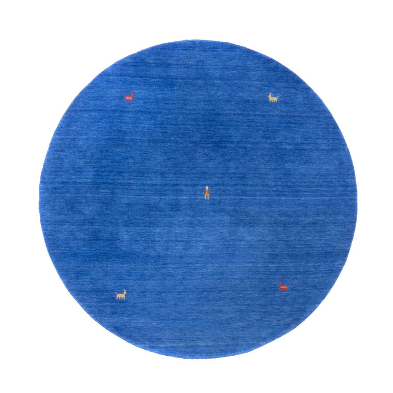Gabbeh Tapijt - Zacht rond  - 250 x 250 cm - blauw