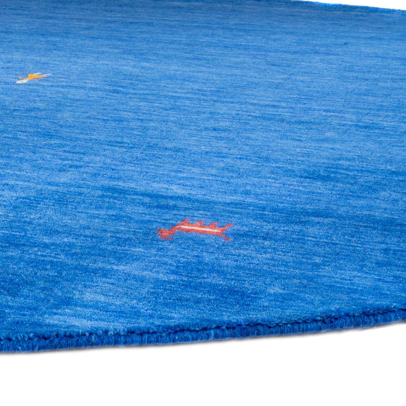 Gabbeh Tapijt - Zacht rond  - 250 x 250 cm - blauw