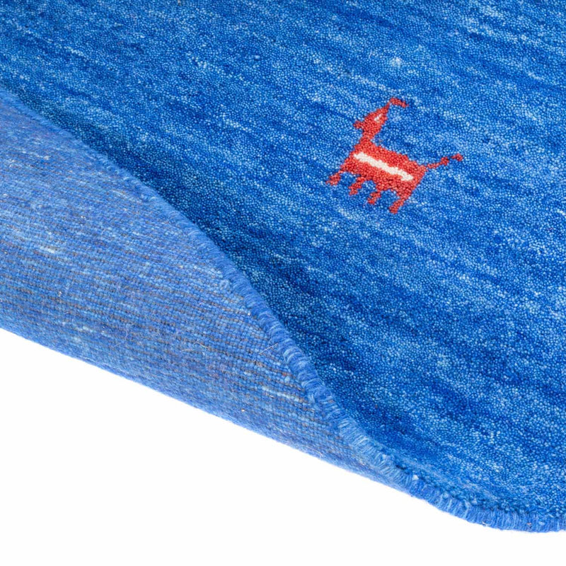 Gabbeh Tapijt - Zacht rond  - 250 x 250 cm - blauw