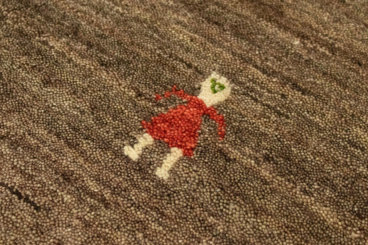 Gabbeh tapijt - Indus rond  - 250 x 250 cm - bruin