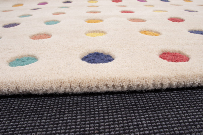 Ground White Multy Wollen Tapijt