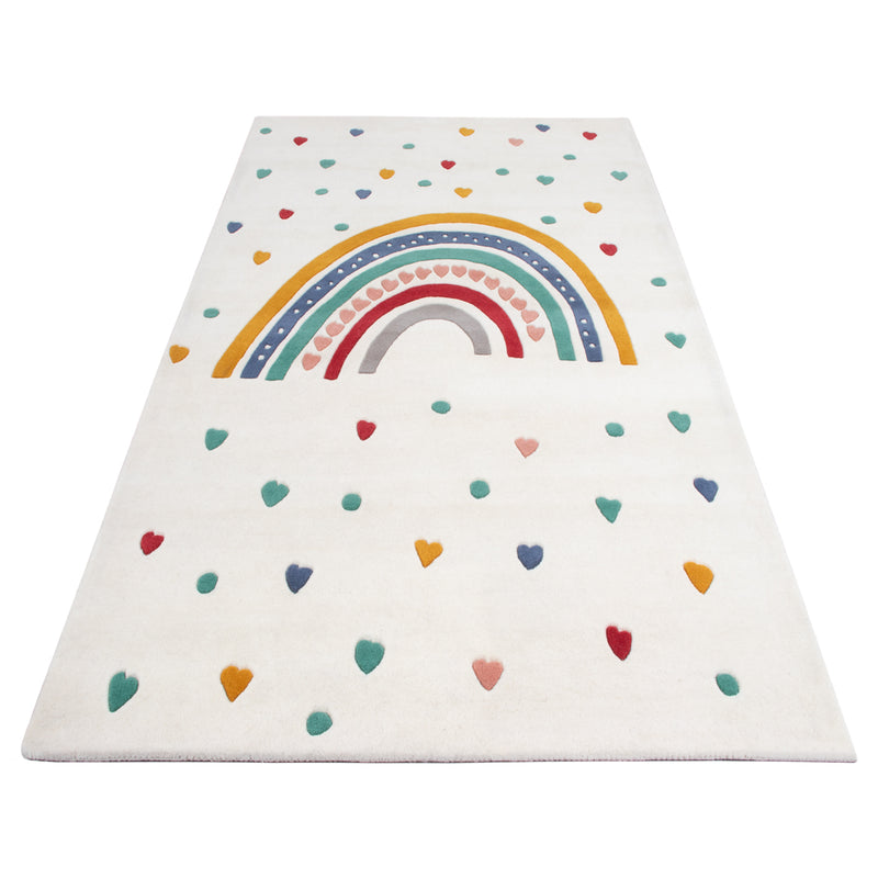 Regenboog Hartjes Kindertapijt