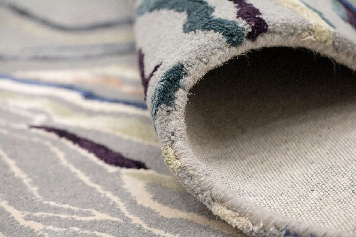 Designer tapijt - 243 x 153 cm - zilver