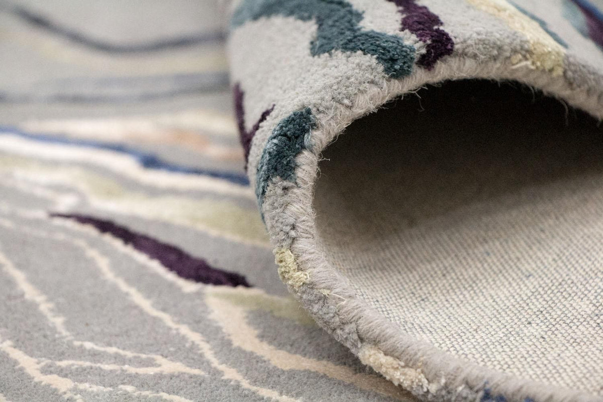 Designer tapijt - 243 x 153 cm - zilver