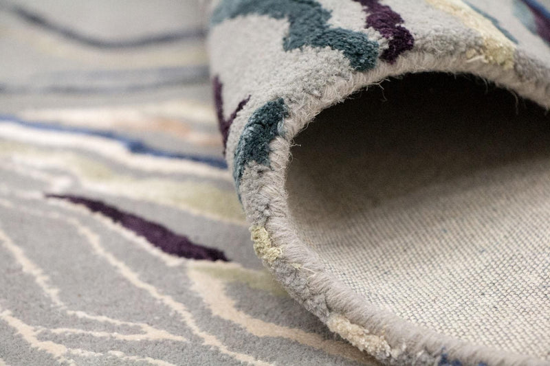 Designer tapijt - 243 x 153 cm - zilver