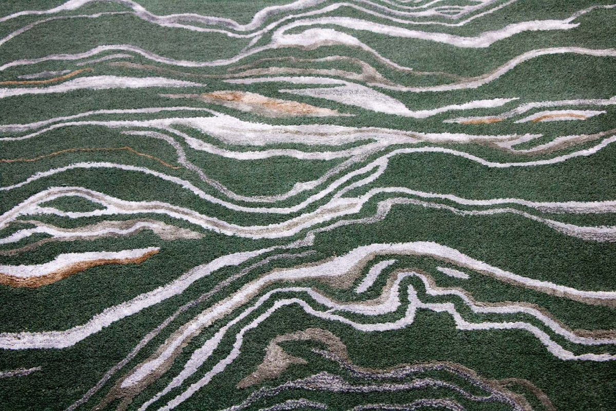 Designer tapijt - 242 x 153 cm - groen