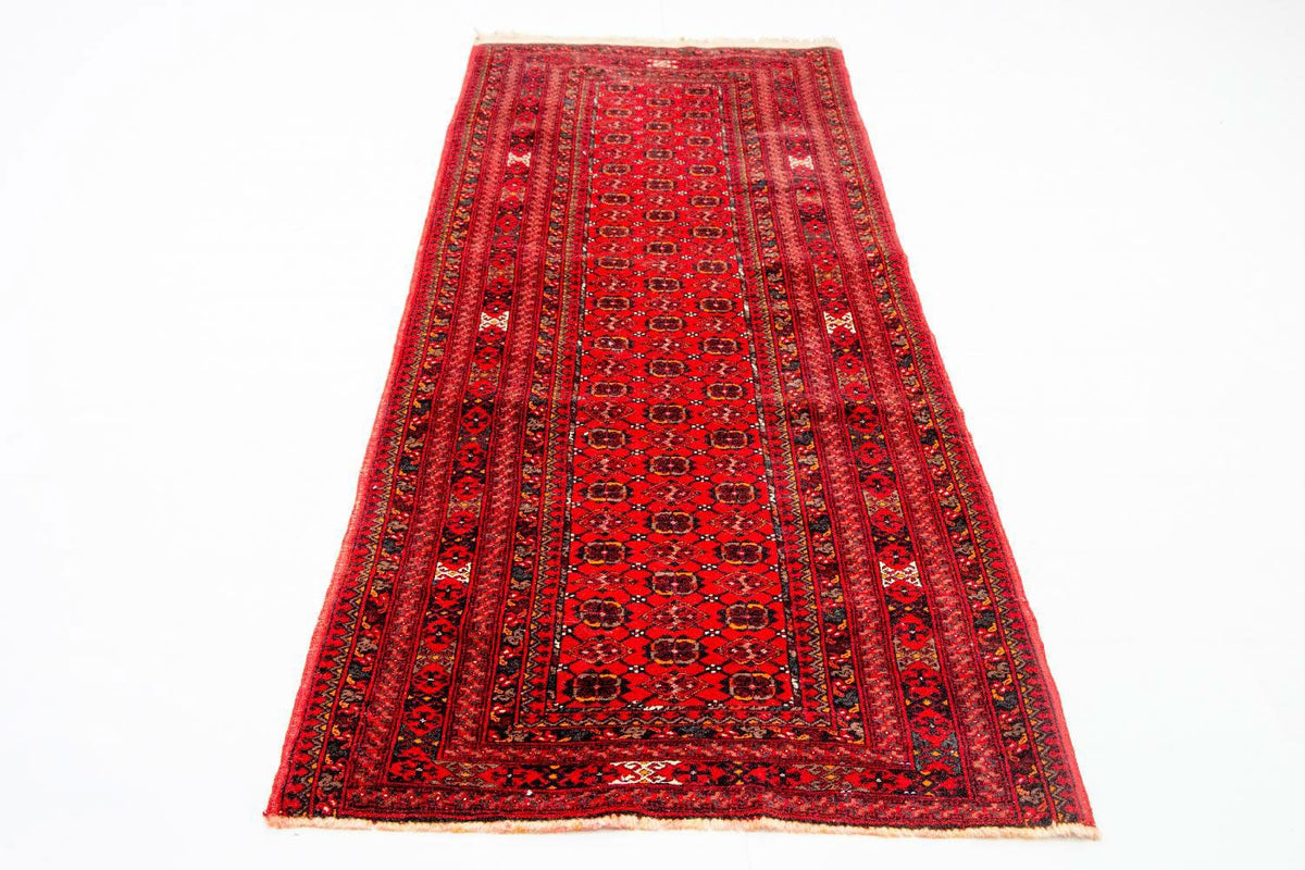 Loper Afghaans tapijt - Bukhara - 257 x 83 cm - rood