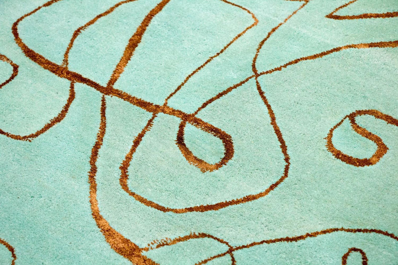 Designer tapijt - 246 x 154 cm - turkoois