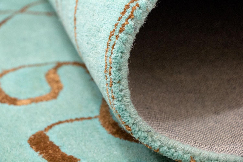 Designer tapijt - 246 x 154 cm - turkoois