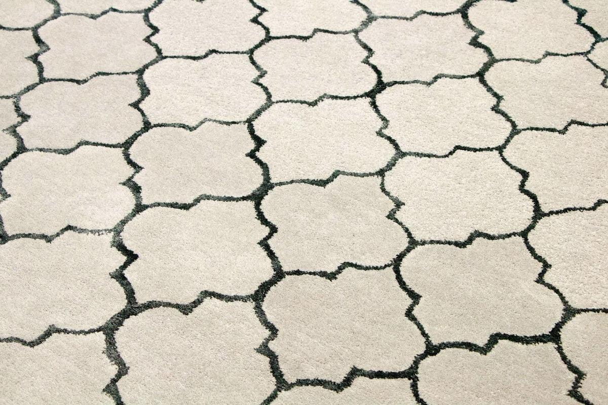 Wollen tapijt - 232 x 164 cm - zilver