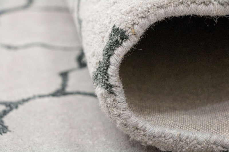 Wollen tapijt - 232 x 164 cm - zilver