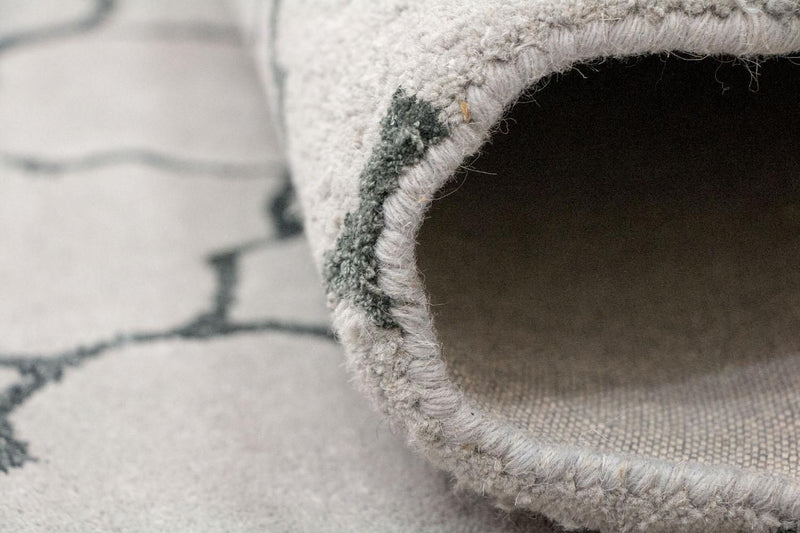 Wollen tapijt - 232 x 164 cm - zilver