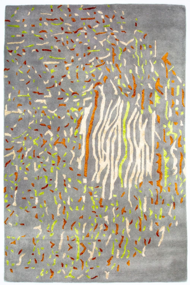 Designer tapijt - 243 x 152 cm - zilver