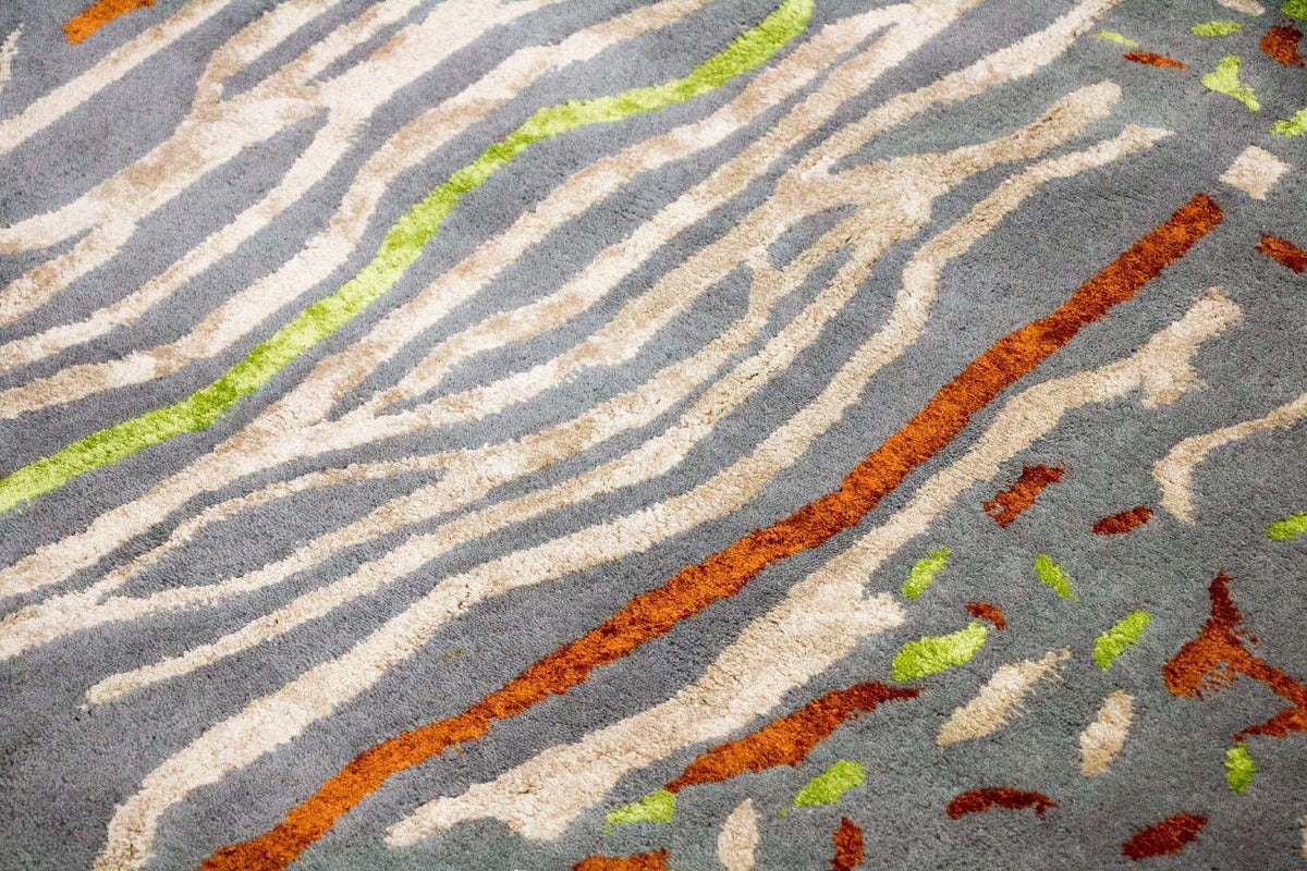 Designer tapijt - 243 x 152 cm - zilver