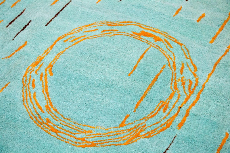 Designer tapijt - 244 x 154 cm - turkoois