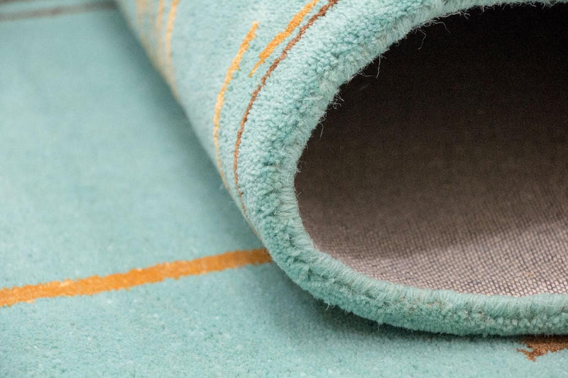 Designer tapijt - 244 x 154 cm - turkoois