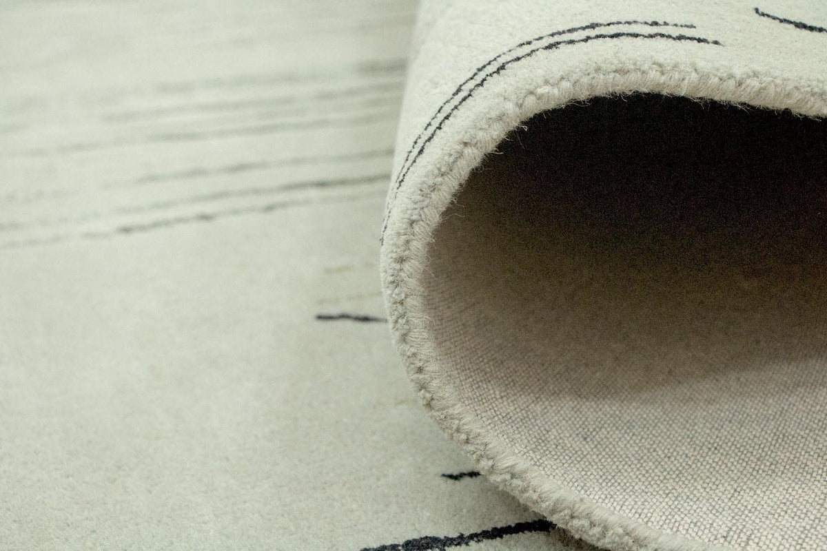 Designer tapijt - 245 x 153 cm - zilver