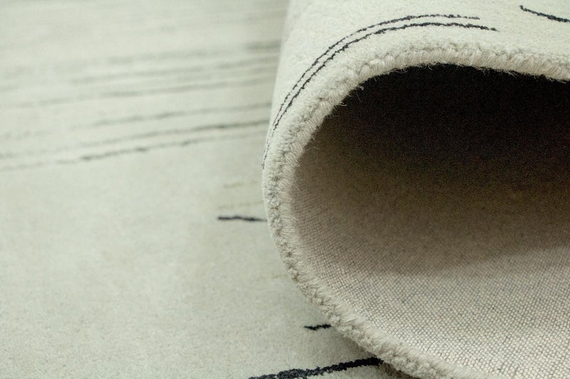 Designer tapijt - 245 x 153 cm - zilver