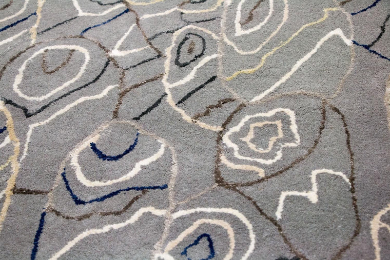 Designer tapijt - 243 x 155 cm - zilver