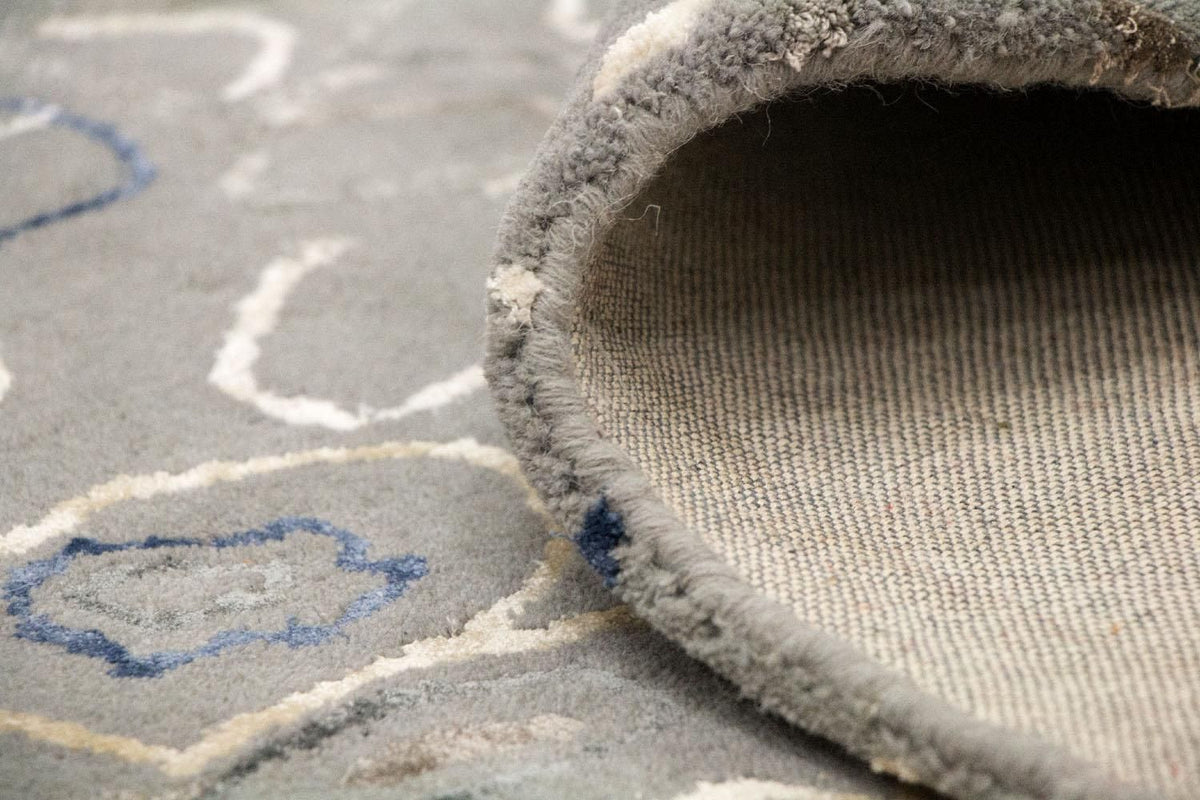 Designer tapijt - 243 x 155 cm - zilver