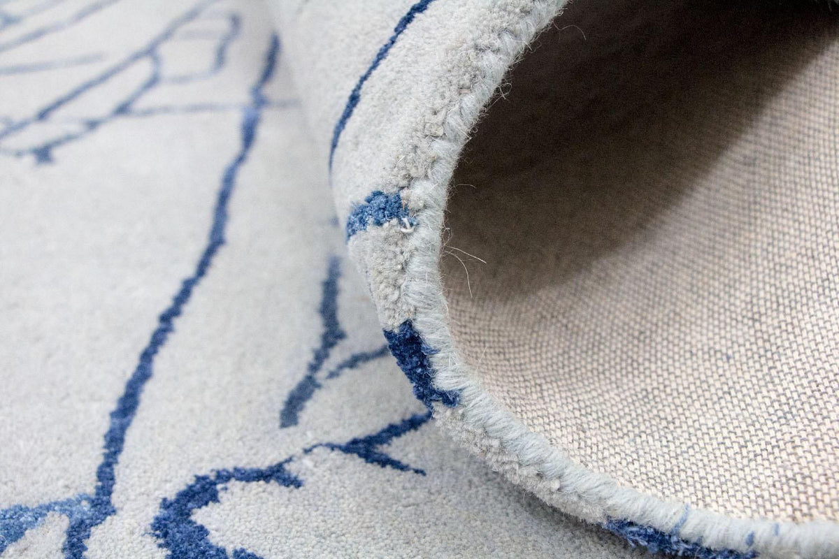 Designer tapijt - 241 x 153 cm - zilver