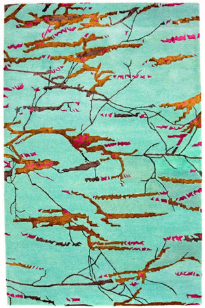 Designer tapijt - 248 x 154 cm - turkoois