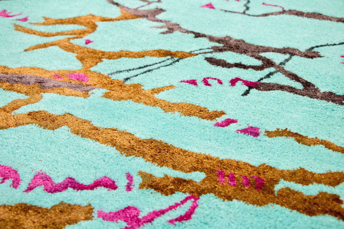 Designer tapijt - 248 x 154 cm - turkoois