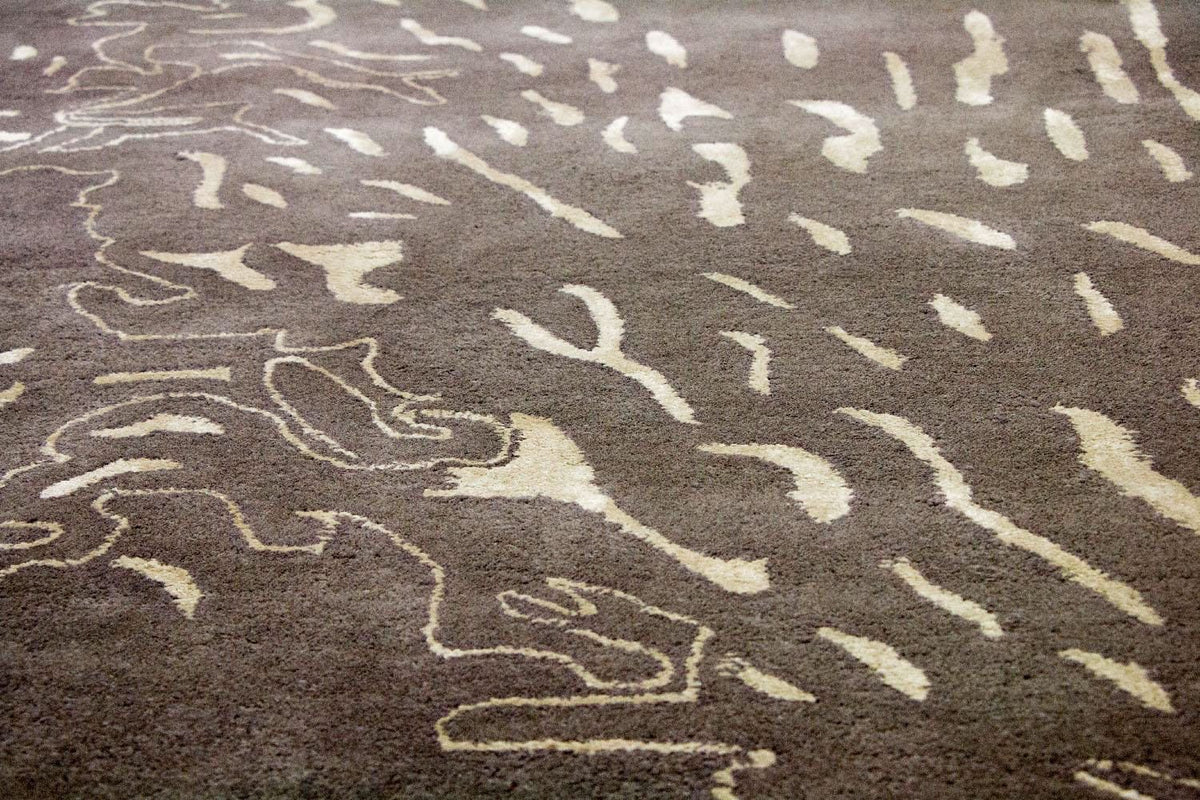 Designer tapijt - 241 x 153 cm - bruin