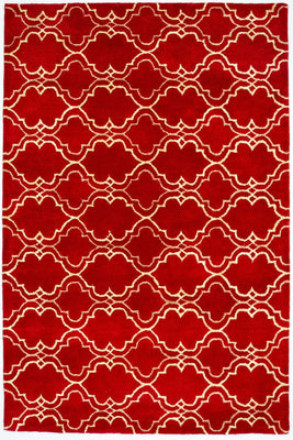 Wollen tapijt - 240 x 152 cm - rood