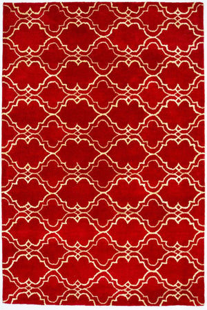 Wollen tapijt - 240 x 152 cm - rood
