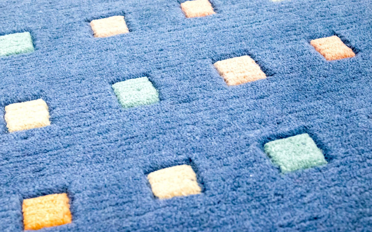 Loper Nepal tapijt - 240 x 80 cm - donkerblauw